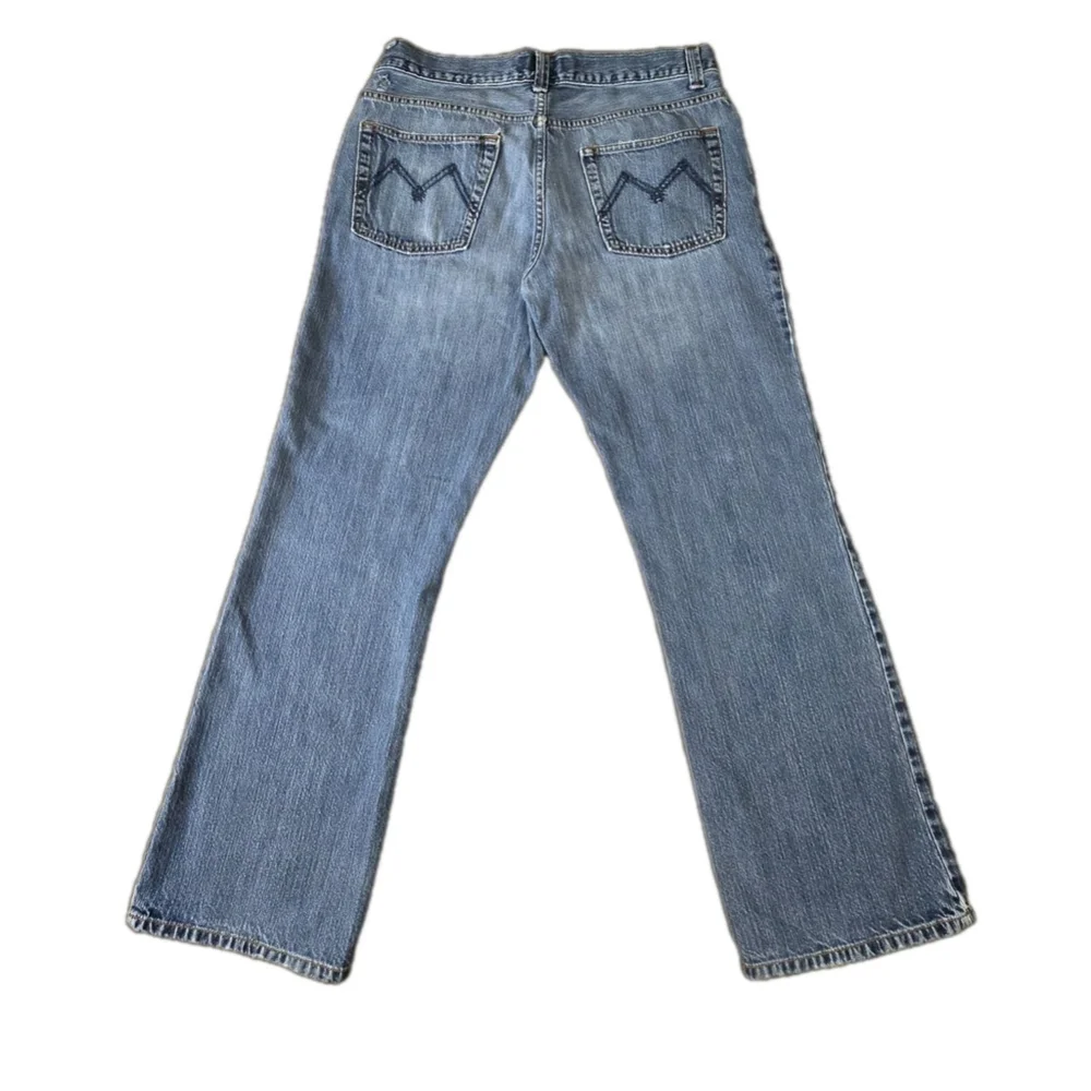 American Rag Low Rise Bootcut Jeans 33x30 Blue Y2K Denim Distressed As Is
